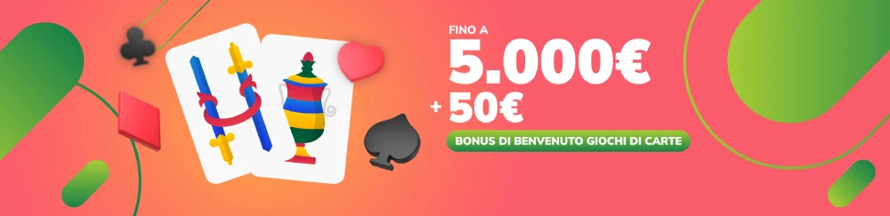 Bonus benvenuto Sisal Carte