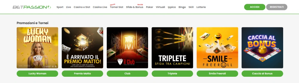 Promozioni e tornei Betpassion