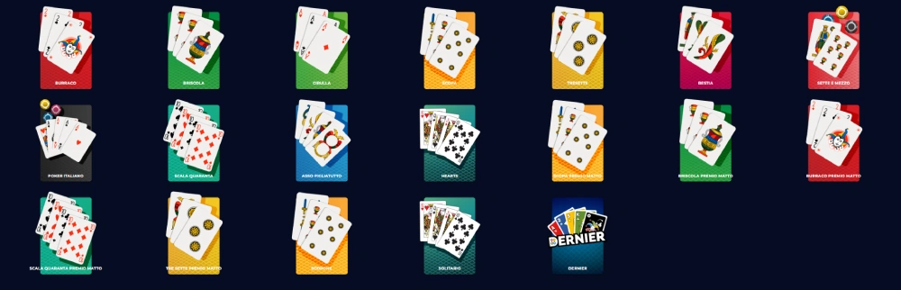 Tutti i giochi di carte Sportbet